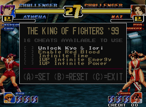 King of Fighters '97 - Cheats 